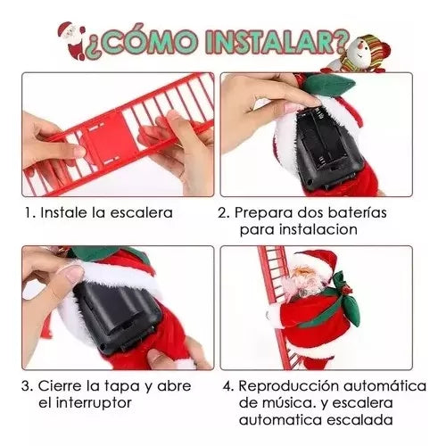 🎅 Viejito Pascuero con Escalera- Pack 2x1 🎄